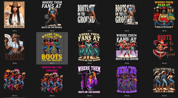 Where Them Fans At / Boots On the Ground   (41 Teams- PNGs)
