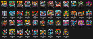 45 Toon Dope Weed Designs   (45 PNGs)