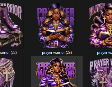 Prayer Warrior Designs BUNDLE  (45 PNGs)