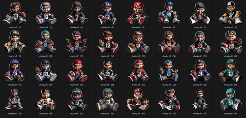 Chucky NFL  Style DESIGN 32 PNG Bundle