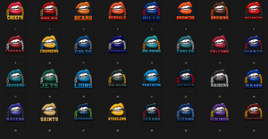 NFL ZIPPER LIP 32 PNG Bundle