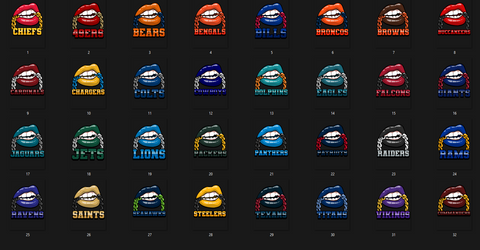 NFL ZIPPER LIP 32 PNG Bundle