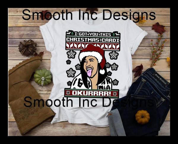 Cardi, Biggie, and Tupac Christmas Sweaters