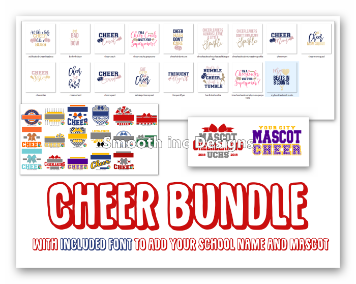CHEER BUNDLE with INCLUDED FONT