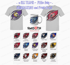 SEC COLLEGE Football Helmet PNG BUNDLE (14 Teams) DESIGN 2