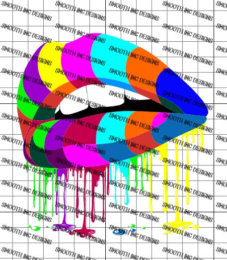 Colorful Dripping Lips