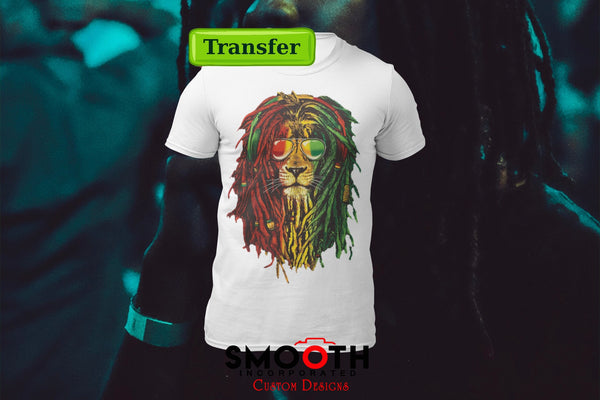 Bob Marley Juneteenth Lion with and without joint  . .  (DTF TRANSFER)