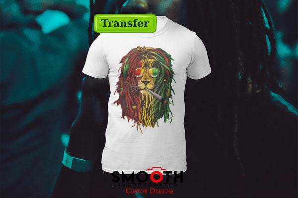 Bob Marley Juneteenth Lion with and without joint  . .  (DTF TRANSFER)
