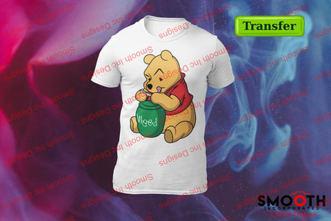 Pooh Weed-pot . .  (DTF TRANSFER) (420)