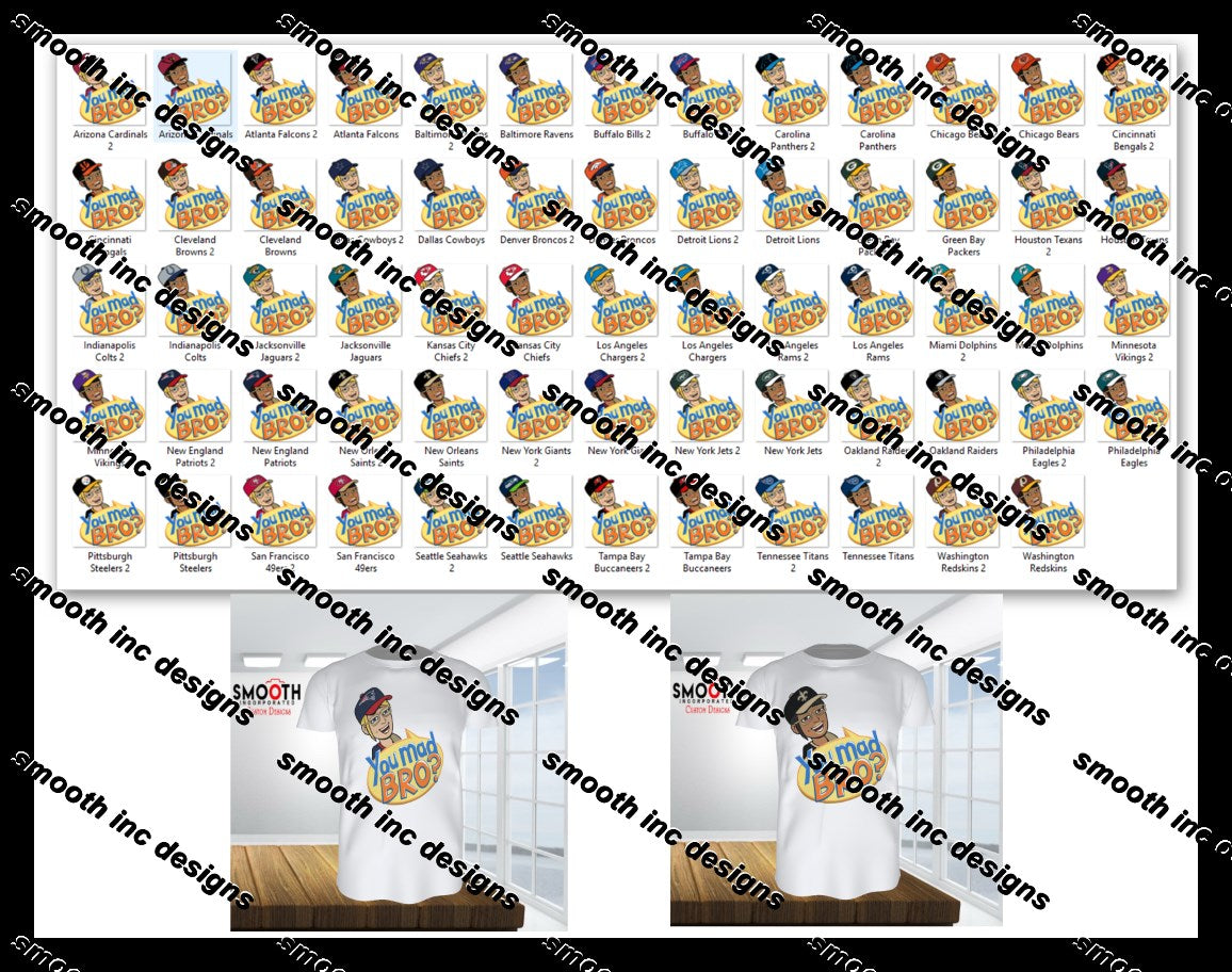 BUNDLE: You Mad Bro?  NFL  (PNG)
