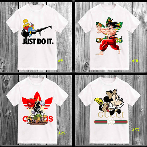 TOON SPORT DESIGNS (75 CHOICES) . .  (DTF TRANSFER)