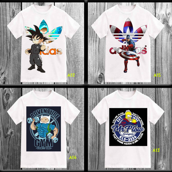 TOON SPORT DESIGNS (75 CHOICES) . .  (DTF TRANSFER)