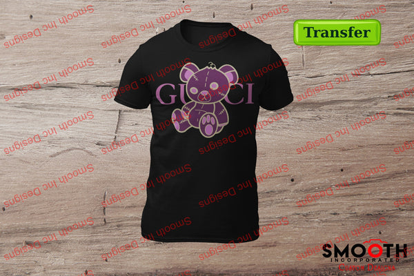 Gucci Inspired Bear (with/without Glitter Look) (DTF TRANSFER)